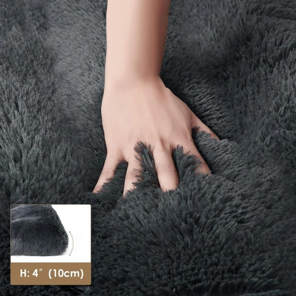 Large Dog Bed 35 x 23 Inch Plush Crate Pad, Washable Dog Bed Mat with Non-Slip Bottom, Soft Dog Cage Bed for Medium and Large Dogs