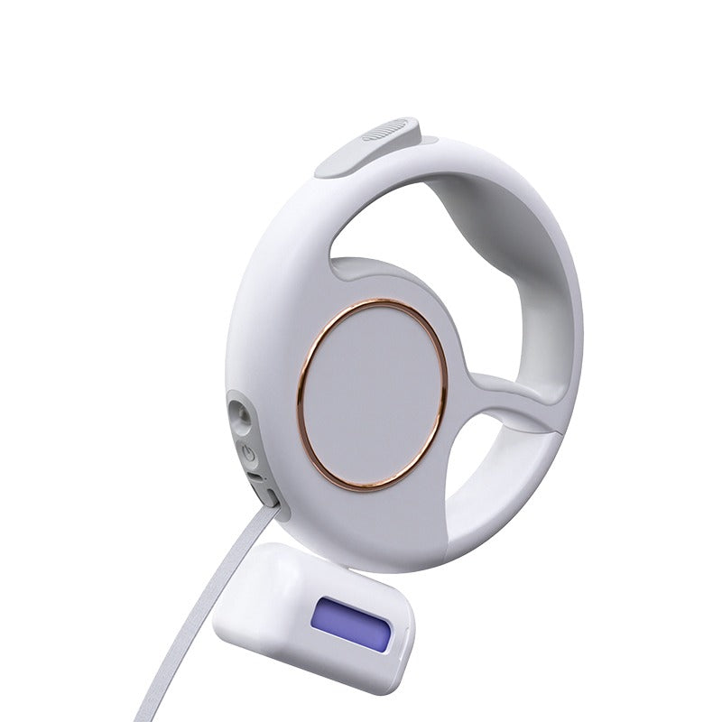 Retractable Dog Leash with LED Light, Multi-Functional Pet Walking Tether for Medium and Large Dogs, Adjustable 3M Leash with Night Safety and Tangle-Free Design