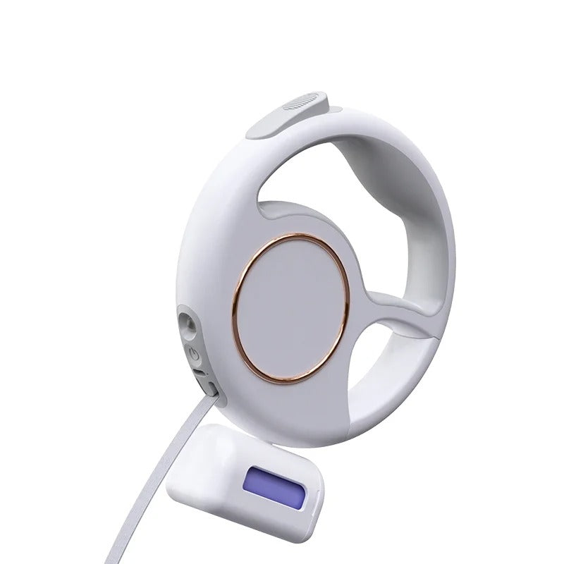 Retractable Dog Leash with LED Light, Multi-Functional Pet Walking Tether for Medium and Large Dogs, Adjustable 3M Leash with Night Safety and Tangle-Free Design