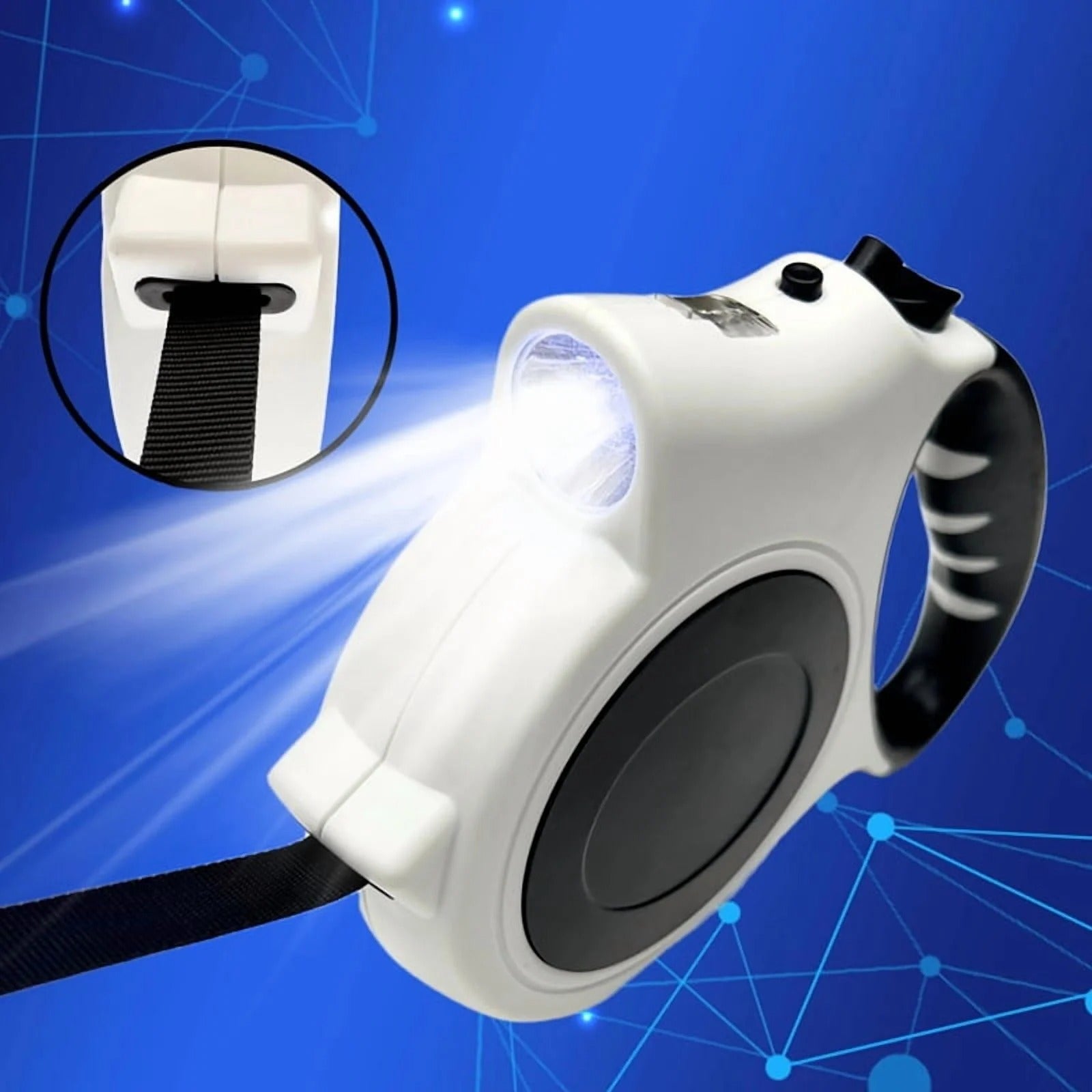 Retractable Dog Leash with LED Light, Adjustable Leash for Medium and Large Dogs, Safe and Durable Dog Walking Leash for Nighttime Walks and Evening Runs