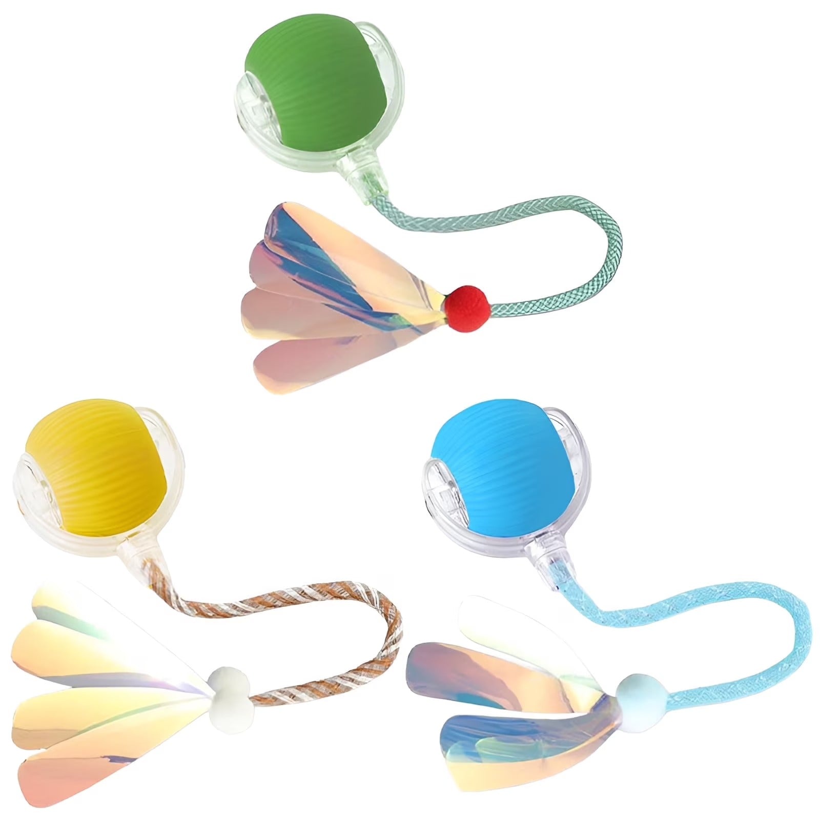 3-Pack Interactive Rechargeable Cat Toys for Indoor Cats, High-Energy Chase & Play, Automatic Moving Balls with Obstacle Avoidance, Sound-Activated Fun for Adult Cats and Kittens